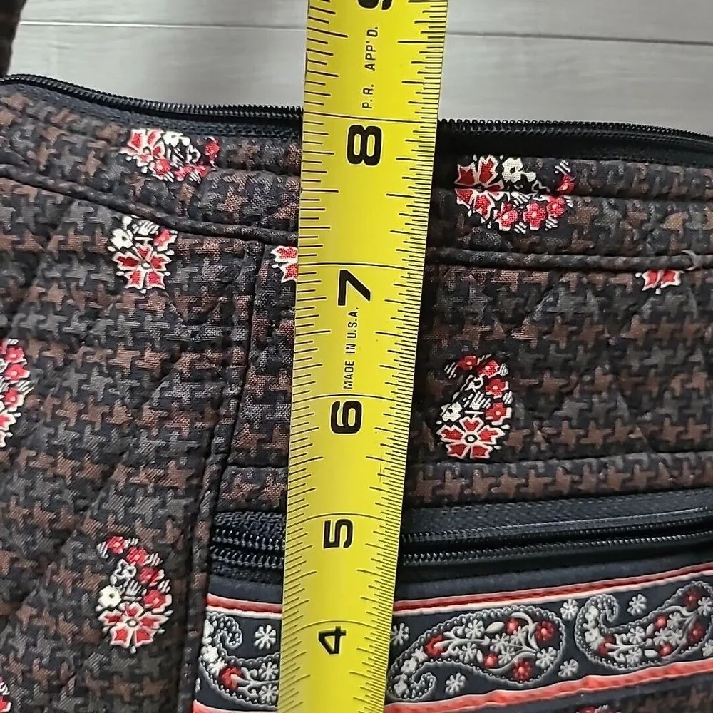 Vera Bradley Fall 2006 Houndstooth Brown Purse Bag Wallet Makeup Bag 3-piece - Picture 9 of 12